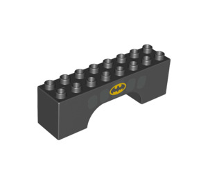 Duplo Klenba Kostka 2 x 8 x 2 s Batman logo (18652 / 68276)