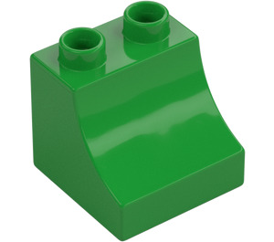 Duplo Světle zelená Kostka s Curve 2 x 2 x 1.5 (11169)