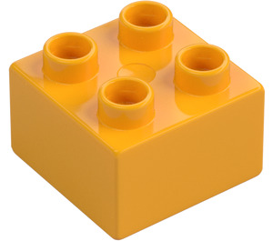 Duplo Světle oranžová Kostka 2 x 2 (3437 / 89461)