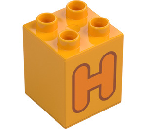 Duplo Kostka 2 x 2 x 2 s Letter "H" Dekorace (31110 / 65919)