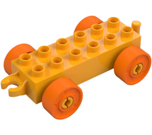 Duplo Podvozek 2 x 6 s oranžová Kola (2312 / 14639)