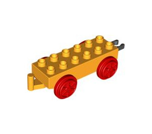 Duplo Vlak Carriage s Červená Kola a Moveable Hák (64668 / 73357)