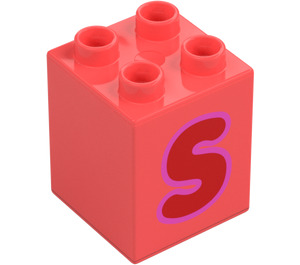 Duplo Kostka 2 x 2 x 2 s Letter "S" Dekorace (31110 / 65940)