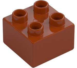 Duplo Tmavě oranžová Kostka 2 x 2 (3437 / 89461)