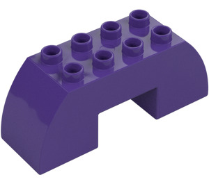 Duplo Klenba Kostka 2 x 6 x 2 Zakřivený (11197)