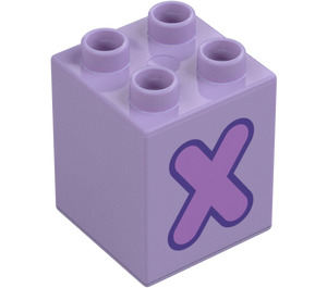 Duplo Kostka 2 x 2 x 2 s Letter "X" Dekorace (31110 / 65975)