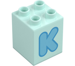 Duplo Kostka 2 x 2 x 2 s Letter "K" Dekorace (31110 / 65928)