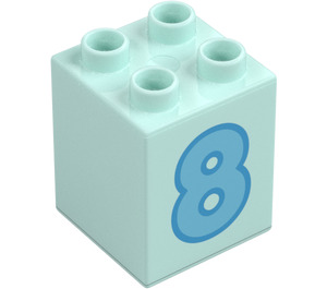 Duplo Kostka 2 x 2 x 2 s Number 8 (31110 / 77925)