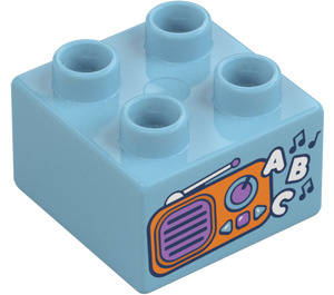 Duplo Kostka 2 x 2 s Radio a ABC (3437 / 105347)