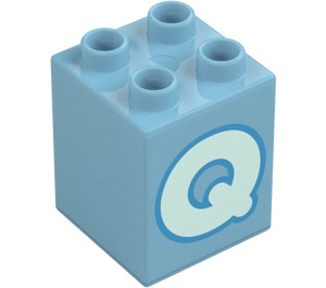 Duplo Kostka 2 x 2 x 2 s Letter "Q" Dekorace (31110 / 65938)