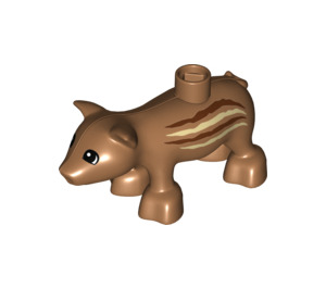 Duplo Pig s Hnědá a Barva opálení Pruhy na Postranní (12058 / 19134)