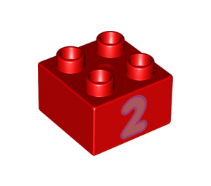 Duplo Kostka 2 x 2 s Number "2" (3437 / 68393)