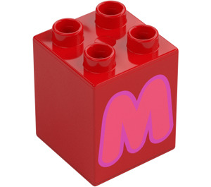 Duplo Kostka 2 x 2 x 2 s Letter "M" Dekorace (31110 / 65931)