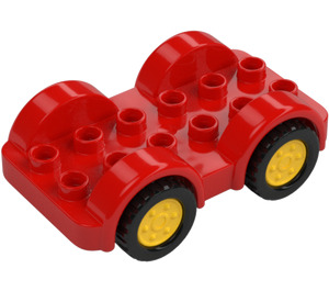 Duplo Auto s Černá Kola a Žlutá Hubcaps (11970 / 35026)