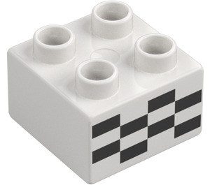 Duplo Kostka 2 x 2 s Checkered Vzor (3437 / 19708)