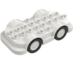 Duplo Wheelbase 4 x 8 s Bílá Kola (24911)