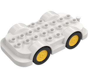 Duplo Wheelbase 4 x 8 s Žlutá Kola (15319 / 24911)