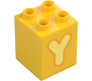 Duplo Kostka 2 x 2 x 2 s Letter "Y" Dekorace (31110 / 65977)