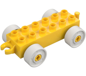 Duplo Auto Podvozek 2 x 6 s Bílá Kola (11248 / 14639)