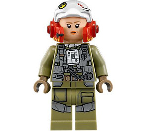 LEGO A-Křídlo Pilot s Olive Zelená Jumpsuit Minifigurka