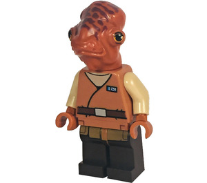 LEGO Admiral Ackbar s Medium Dark Tělová Robe Minifigurka