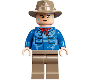 LEGO Alan Grant s Tmavě žlutohnědá Fedora Čepice Minifigurka