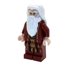 LEGO Albus Dumbledore s Tmavě červená Robe a Bílá Vlasy Minifigurka