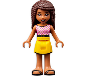 LEGO Andrea s Růžová a Bílá Kříž Horní Minifigurka