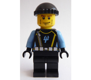 LEGO Aquazone Diver s Black Pletené Víčko Minifigurka