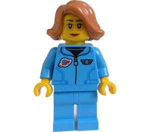 LEGO Astronaut v Modrá Uniform - ženský Minifigurka