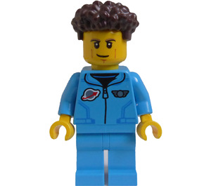 LEGO Astronaut v Modrá Uniform - Muž Minifigurka