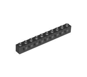 LEGO Black Kostka 1 x 10 s dírami (2730)