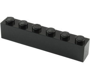 LEGO Black Kostka 1 x 6 (3009)