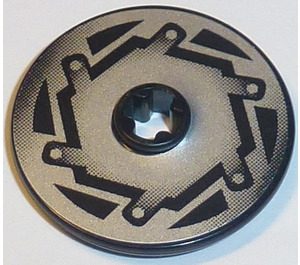 LEGO Disk 3 x 3 s stříbrný Brake Rotor Samolepka (2723)