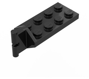 LEGO Černá Závěs Deska 2 x 4 s Articulated Joint - Muž (3639)