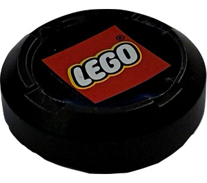 LEGO Velký Hockey Puck s LEGO logo Samolepka (44848)