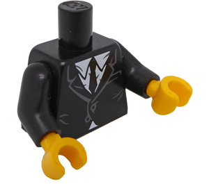 LEGO Minifigurka Trup s Oblek Bunda over Bílá Košile s Černá Tie a Jeden Button (973 / 88585)