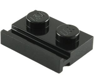 LEGO Black Deska 1 x 2 s Dveře Rail (32028)