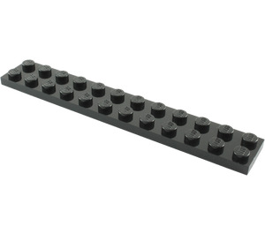LEGO Black Deska 2 x 12 (2445)