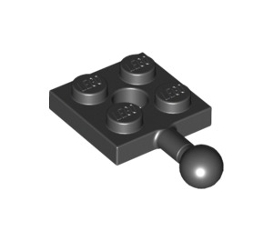 LEGO Black Deska 2 x 2 s Kulový kloub a Hole in Plate (3768 / 15456)