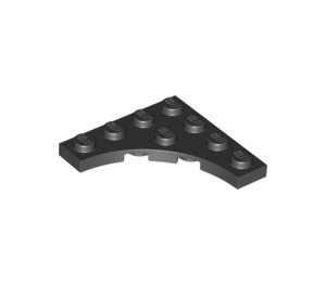 LEGO Black Deska 4 x 4 s Circular Cut Out (35044)