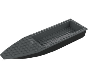 LEGO Ship Hull 8 x 28 x 3 s Dark Stone Šedá Horní (92709 / 92710)