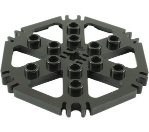 LEGO Technic Deska 6 x 6 Hexagonal s Six Spokes a Clips s dutými hřeby (64566)
