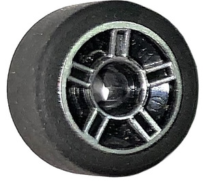 LEGO Tire, Low Profile, Narrow Ø14.58 X 6.24 with Rim Ø11.2 X 6.2 with Hole and Silver Spokes Design (50944)