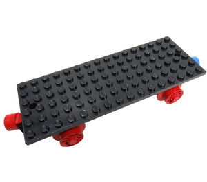 LEGO Black Vlak Základna 6 x 16 Type 1 s Kola a Magnets