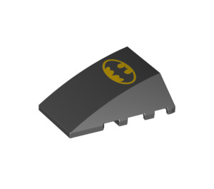 LEGO Klín 4 x 4 Trojnásobný Zakřivený bez Study s Batman logo (16316 / 47753)