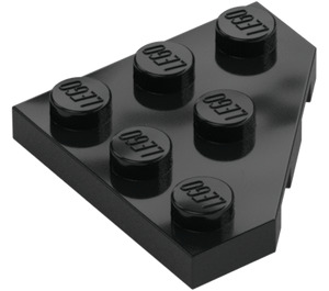 LEGO Černá Klín Deska 3 x 3 Roh (2450)