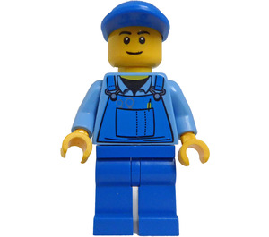 LEGO Modrá Overalls a Víčko (City) Minifigurka