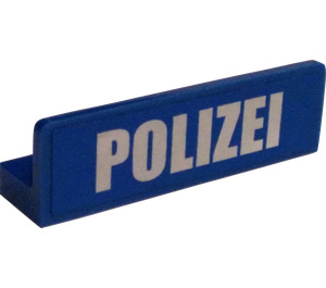 LEGO Panel 1 x 4 s Zaoblené rohy s "Polizei" Samolepka (15207)