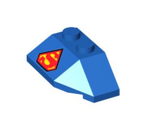 LEGO Klín 2 x 4 Trojnásobný s Superman logo (29156 / 47759)
